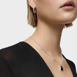 Colgante pequeño de plata y motivo oso en ónix Icon Color^TOUS Clearance