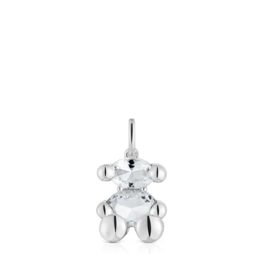Colgante pequeño motivo oso de y cuarzo cristal de roca Color Bear^TOUS Online