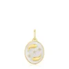Colgante Piscis con baño de oro 18 kt sobre plata, nácar y topacios Horoscope^TOUS Outlet
