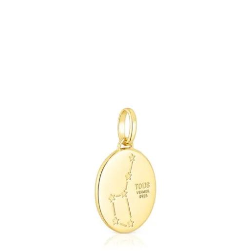 Colgante Piscis con baño de oro 18 kt sobre plata, nácar y topacios Horoscope^TOUS Outlet