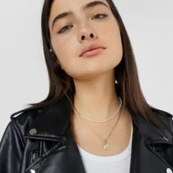 Colgante Piscis con baño de oro 18 kt sobre plata, nácar y topacios Horoscope^TOUS Outlet