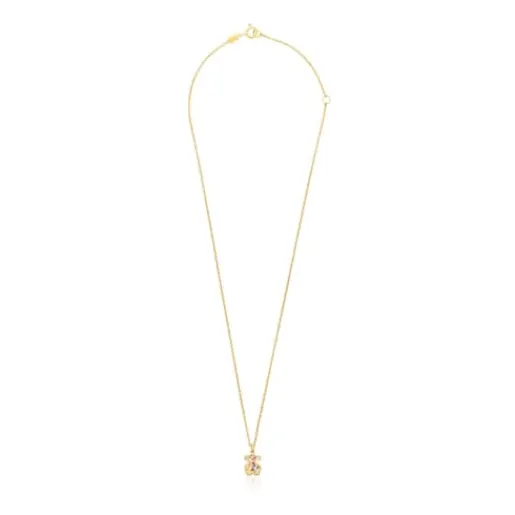 Collar con baño de oro 18 kt sobre plata y multi gemas Areia^TOUS