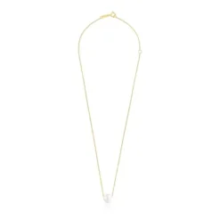 Collar con baño de oro 18 kt sobre plata y perla Gloss^TOUS
