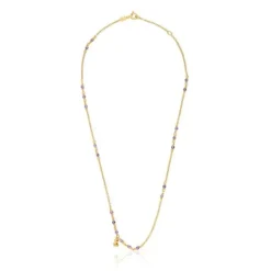 Collar con baño de oro 18 kt sobre plata y amatista Bold Bear^TOUS Sale