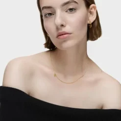 Collar con baño de oro 18 kt sobre plata y anillas ovales Bold Bear^TOUS Online