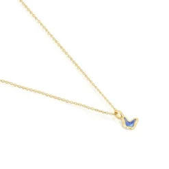 Collar con baño de oro 18 kt sobre plata mariposa azul Gregal^TOUS Outlet