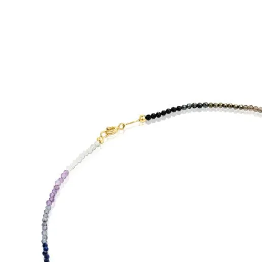 Collar con baño de oro 18 kt sobre plata y gemas Bold Bear^TOUS New