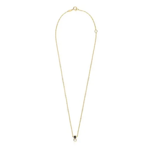 Collar con baño de oro 18 kt sobre plata y ónix y perla Glory^TOUS Online