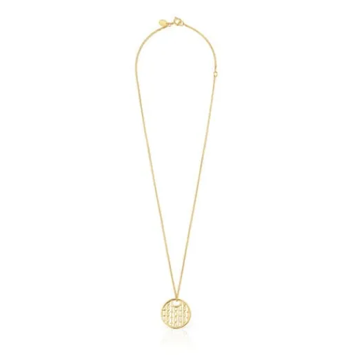 Collar con baño de oro 18 kt sobre plata Logo^TOUS New