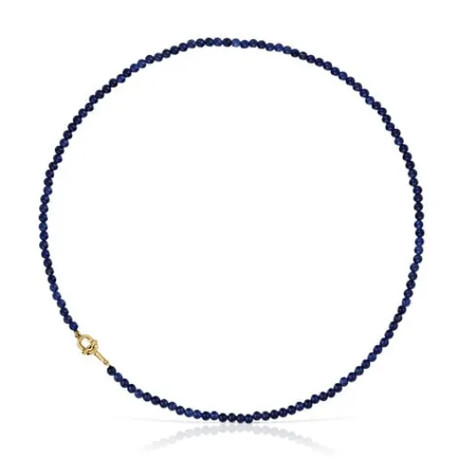 Collar con baño de oro 18 kt sobre plata y sodalita MANIFESTO^TOUS Best