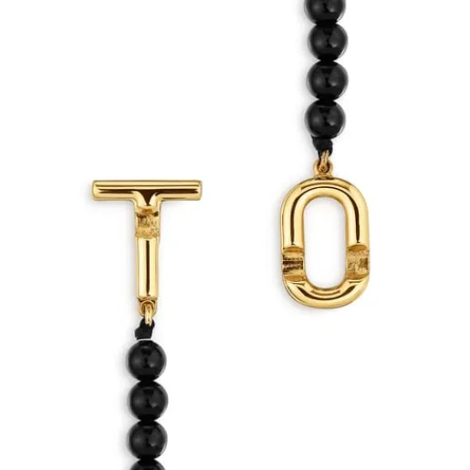 Collar con baño de oro 18 kt sobre plata y ónix 43 cm MANIFESTO^TOUS New