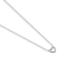 Collar corazón de oro blanco y diamantes Les Classiques^TOUS Discount
