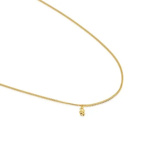 Collar corto barbado con baño de oro 18 kt sobre plata Bold Bear^TOUS Discount