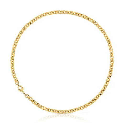 Collar corto con baño de oro 18 kt sobre plata 40 cm MANIFESTO^TOUS Outlet