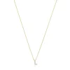 Collar corto de oro y 0,05 ct de diamantes letra L Alphabet^TOUS Hot