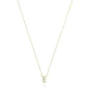 Collar corto de oro y 0,05 ct de diamantes letra E Alphabet^TOUS Online