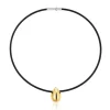 Collar corto de oro y acero IP negro motivo lagrima Mesh Tube^TOUS Clearance