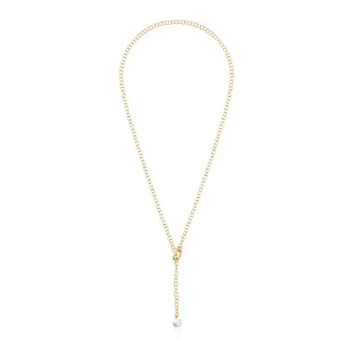 Collar corto de oro y perla cultivada Hold Oval^TOUS Online
