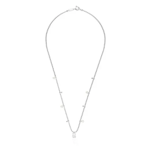 Collar corto de plata perlas cultivadas y detalle colgante oso Sweet Dolls^TOUS Best