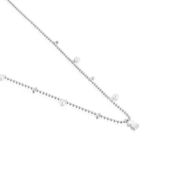 Collar corto de plata perlas cultivadas y detalle colgante oso Sweet Dolls^TOUS Best