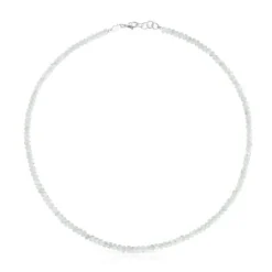Collar corto de plata y piedra luna Basic Colors^TOUS Hot
