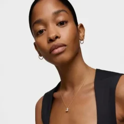 Collar corto doble oso pequeño de oro y oro blanco con diamantes Bold Bear^TOUS