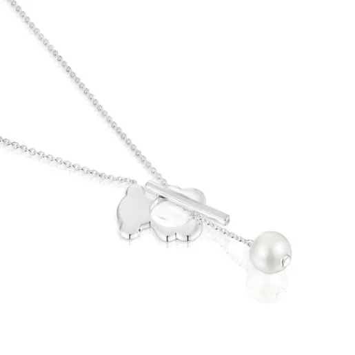 Collar corto oso de plata y perla cultivada I-Bear^TOUS Discount