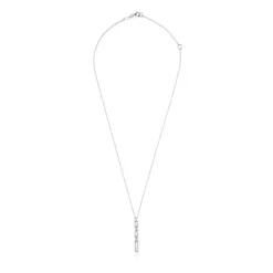 Collar corto oval de oro blanco con diamantes Les Classiques^TOUS New