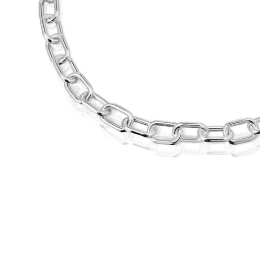 Collar corto XXL de plata Hold Oval^TOUS Outlet