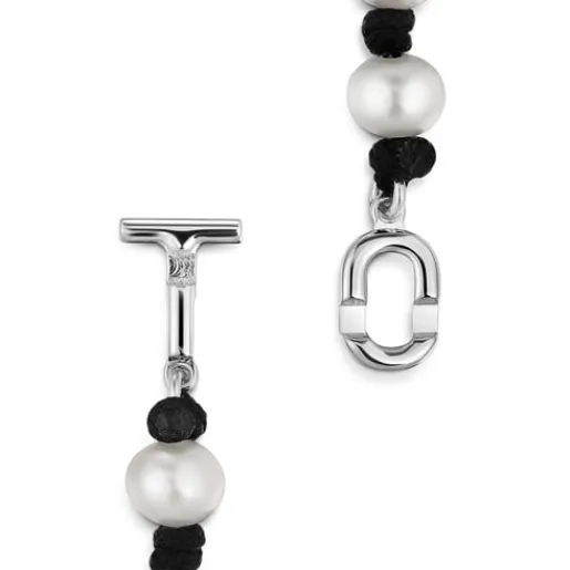 Collar de nylon negro con perlas cultivadas 50 cm MANIFESTO^TOUS Sale