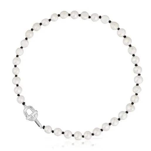 Collar de nylon negro con perlas cultivadas 44 cm MANIFESTO^TOUS Discount