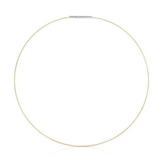 Collar de oro y acero Mesh Tube^TOUS New