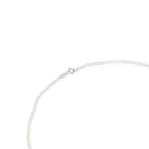 Collar de perlas cultivadas y motivo corazón de plata Tabit^TOUS Best