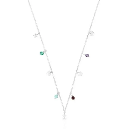Collar de plata y gemas Bold motivos Motif^TOUS New
