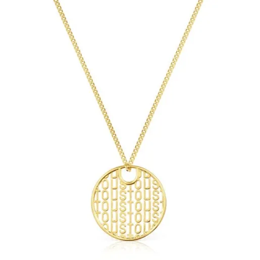 Collar grande con baño de oro 18 kt sobre plata Logo^TOUS Hot