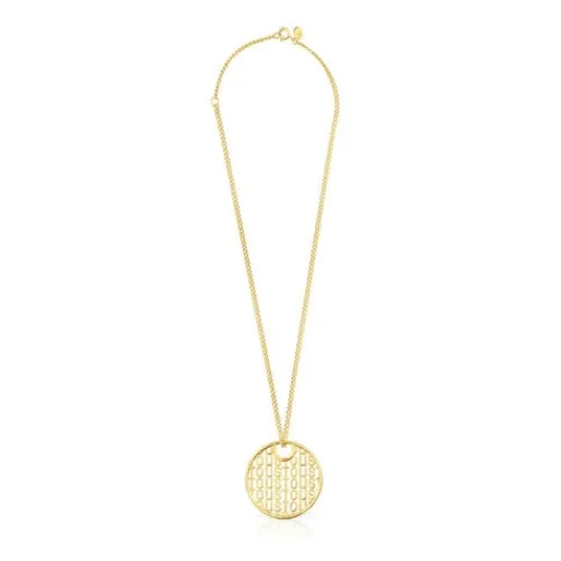 Collar grande con baño de oro 18 kt sobre plata Logo^TOUS Hot
