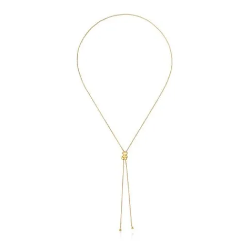 Collar mediano con baño de oro 18 kt sobre plata y motivo oso Bold Bear^TOUS Hot