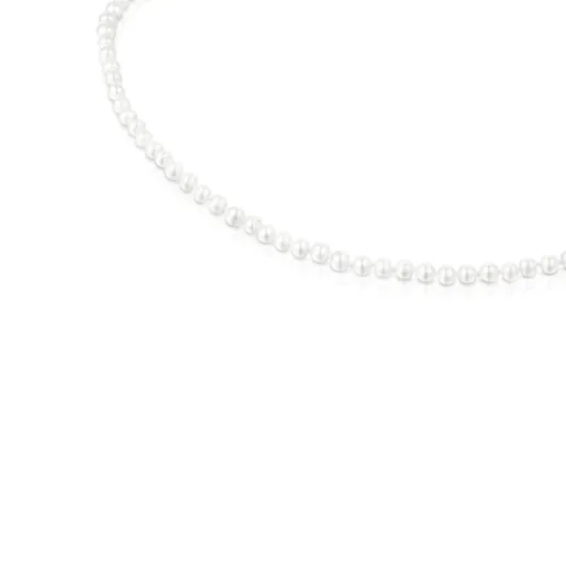 Collar oso de oro y perlas Hold^TOUS