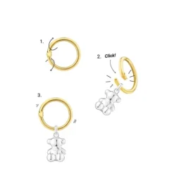 Collar oso de oro y perlas Hold^TOUS