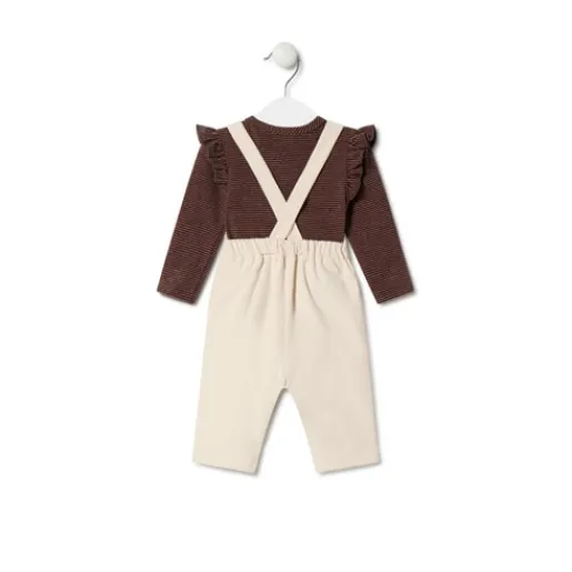 Conjunto de niña a rayas y liso Pink rosa^TOUS Online