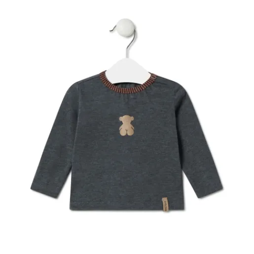 Conjunto de niña a rayas y liso Black naranja^TOUS Best