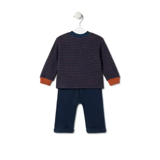 Conjunto de niño a rayas y liso Black azul marino^TOUS Discount