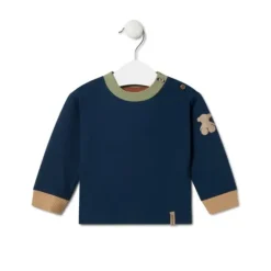 Conjunto de niño liso y a rayas Blue azul marino^TOUS Discount