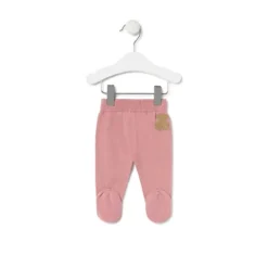 Conjunto de punto de bebé Tricot logo rosa^TOUS