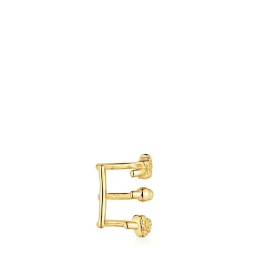 Earcuff espiral con baño de oro de 18 kt sobre plata Grain^TOUS Outlet