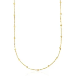 Gargantilla con baño de oro de 18 kt sobre plata con bolas intercaladas Basics^TOUS