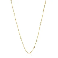 Gargantilla con baño de oro de 18 kt sobre plata con bolas intercaladas 60 cm Basics^TOUS Clearance