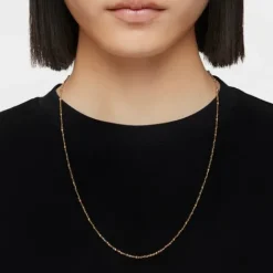 Gargantilla con baño de oro de 18 kt sobre plata con bolas intercaladas 60 cm Basics^TOUS Clearance
