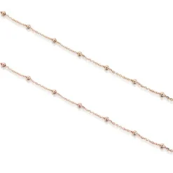 Gargantilla con baño de oro rosa de 18 kt sobre plata y bolas Chain^TOUS Best