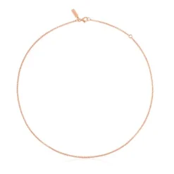 Gargantilla con baño de oro rosa de 18 kt sobre plata 45 cm Hand^TOUS
